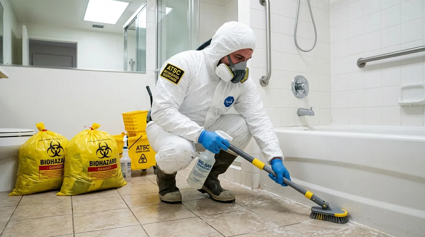 Decontamination equipment deployed for Blood Cleanup in Irondale